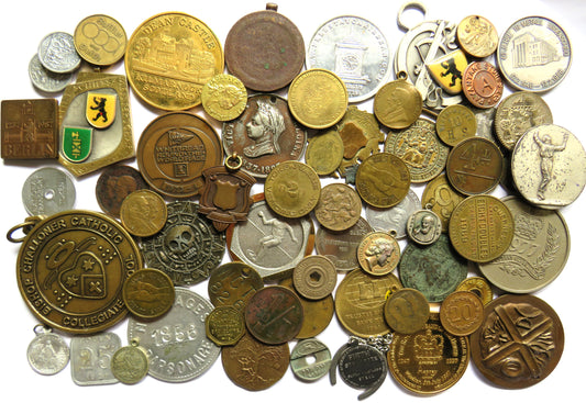 Large Collection of Vintage Medals & Tokens - Good Selection