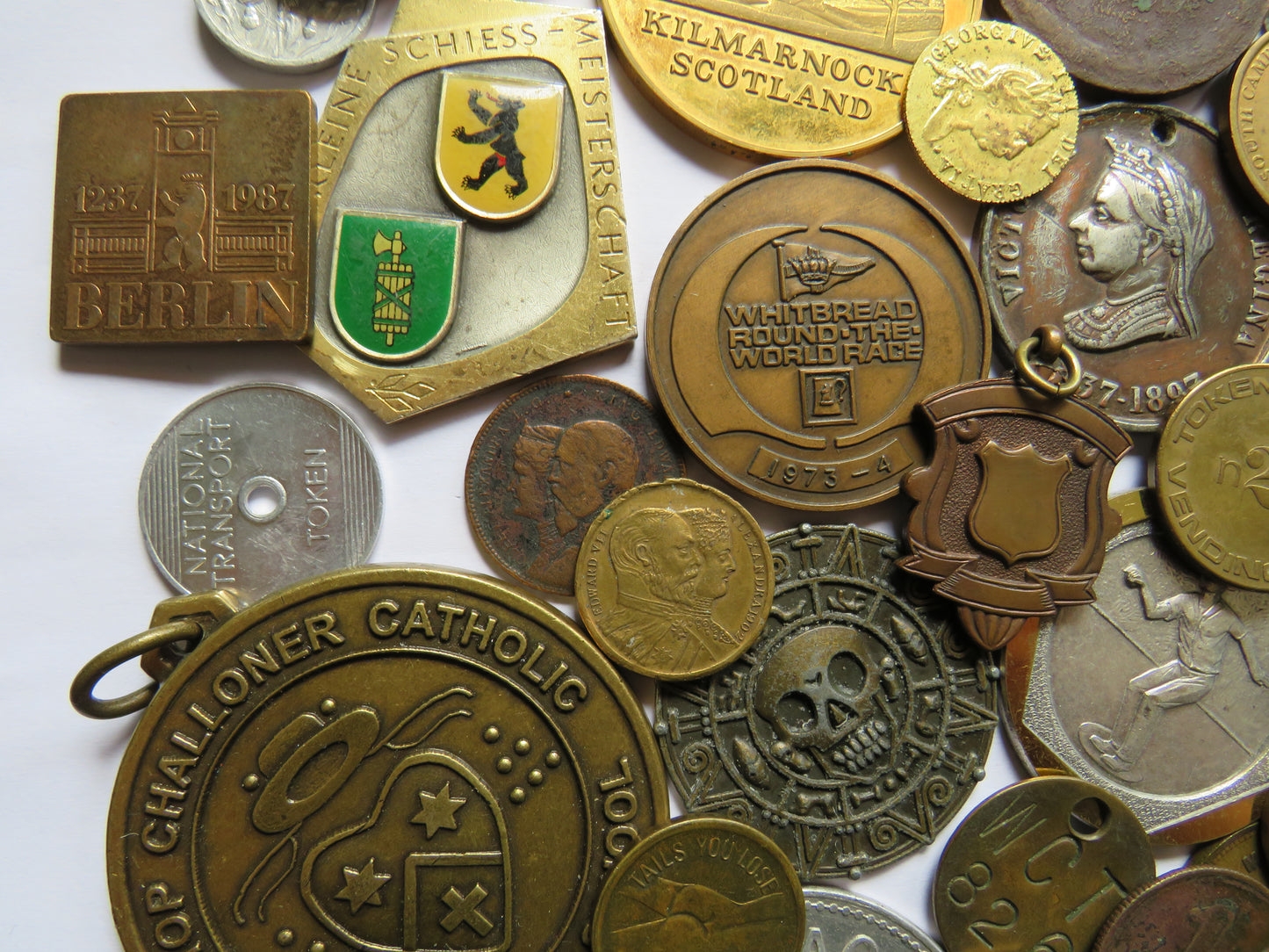 Large Collection of Vintage Medals & Tokens - Good Selection