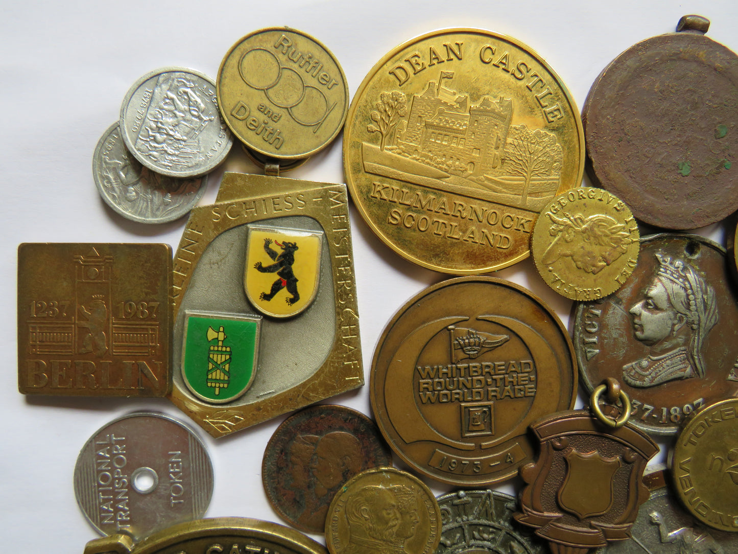 Large Collection of Vintage Medals & Tokens - Good Selection