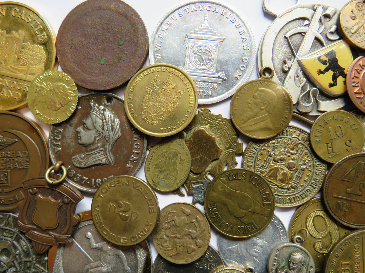 Large Collection of Vintage Medals & Tokens - Good Selection