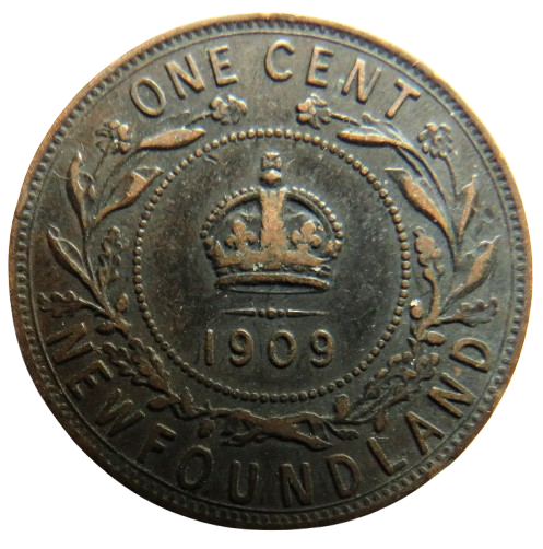 1909 King Edward VII Newfoundland One Cent Coin