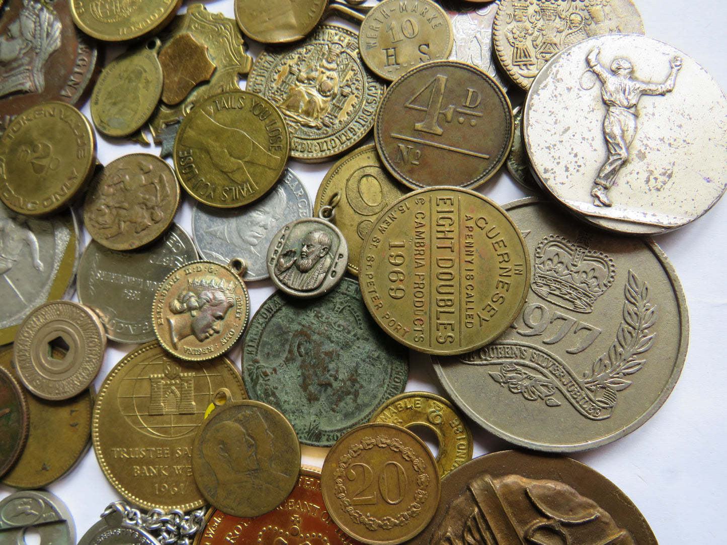 Large Collection of Vintage Medals & Tokens - Good Selection