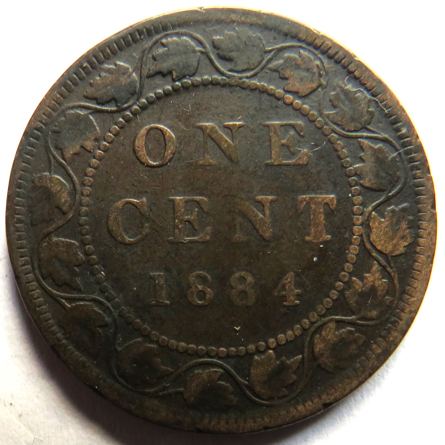 1884 Queen Victoria Canada One Cent Coin