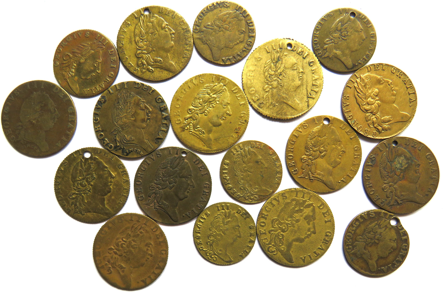 Small Lot of Antique Gaming Tokens In The Style of George III Guineas & Halves