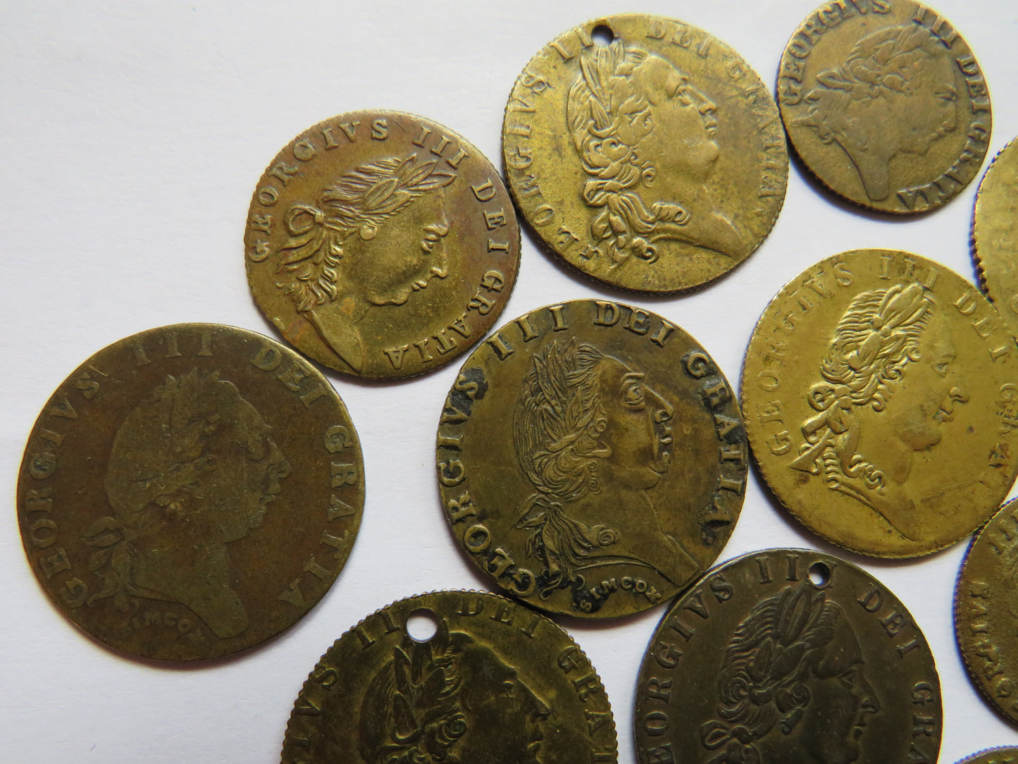 Small Lot of Antique Gaming Tokens In The Style of George III Guineas & Halves