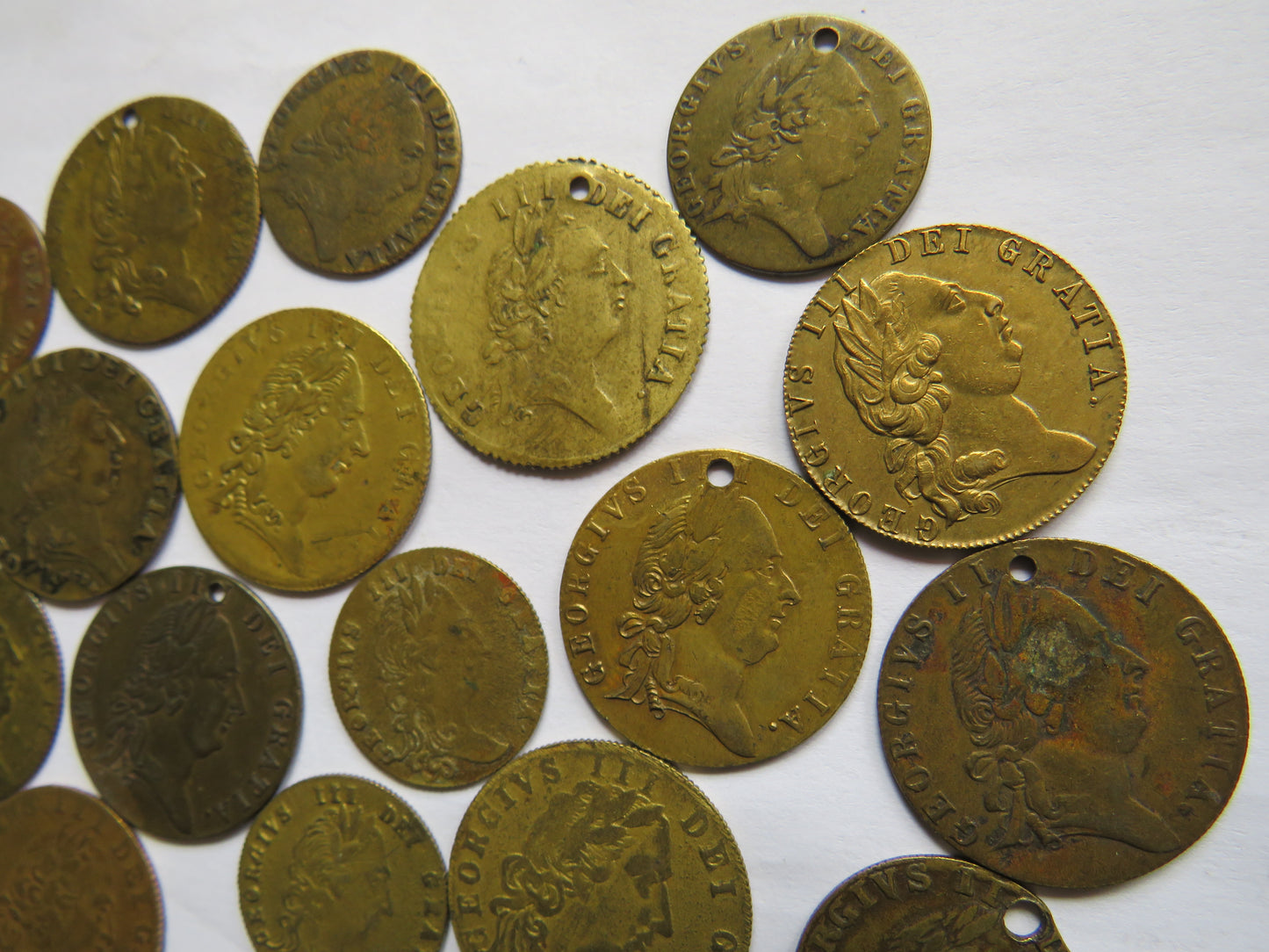 Small Lot of Antique Gaming Tokens In The Style of George III Guineas & Halves