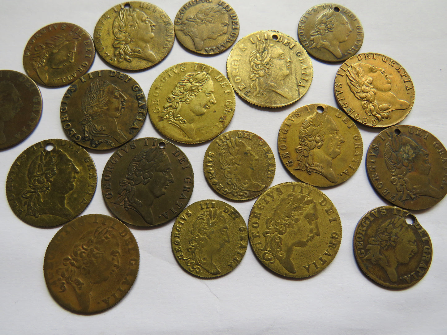 Small Lot of Antique Gaming Tokens In The Style of George III Guineas & Halves