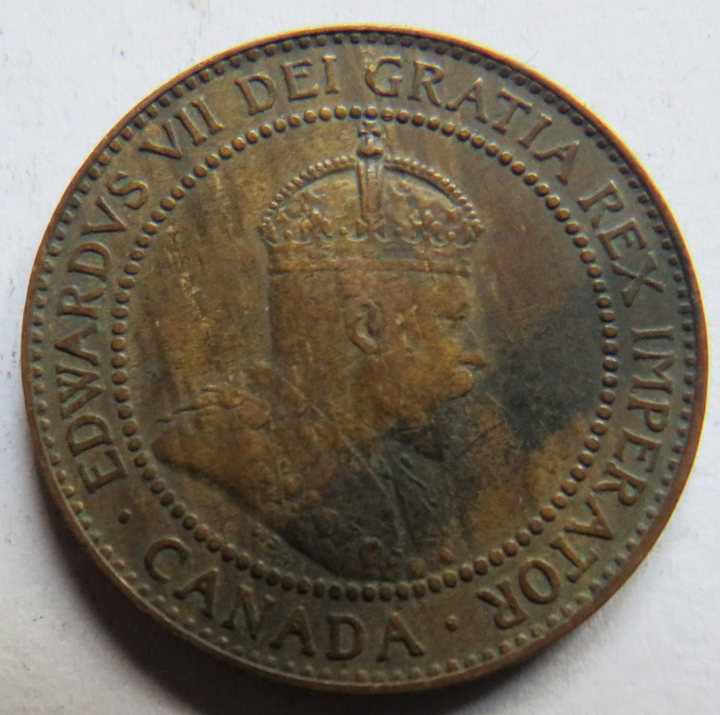 1909 King Edward VII Canada One Cent Coin