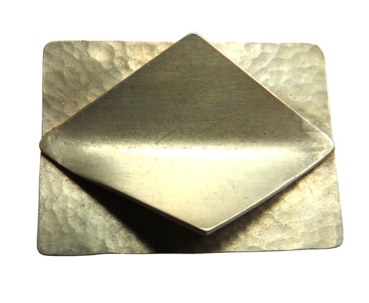 Stylish Modernist Sterling Silver Brooch Hallmarked Sheffield 1994