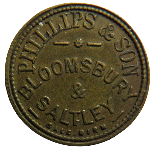 Phillips & Son Bloomsbury & Saltley 3d Threepence Token
