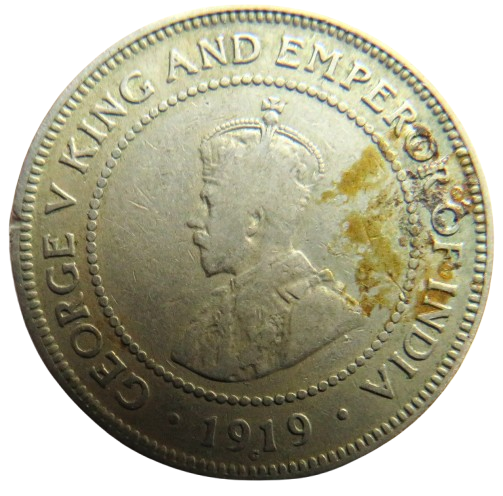 1919 King George V Jamaica Halfpenny Coin
