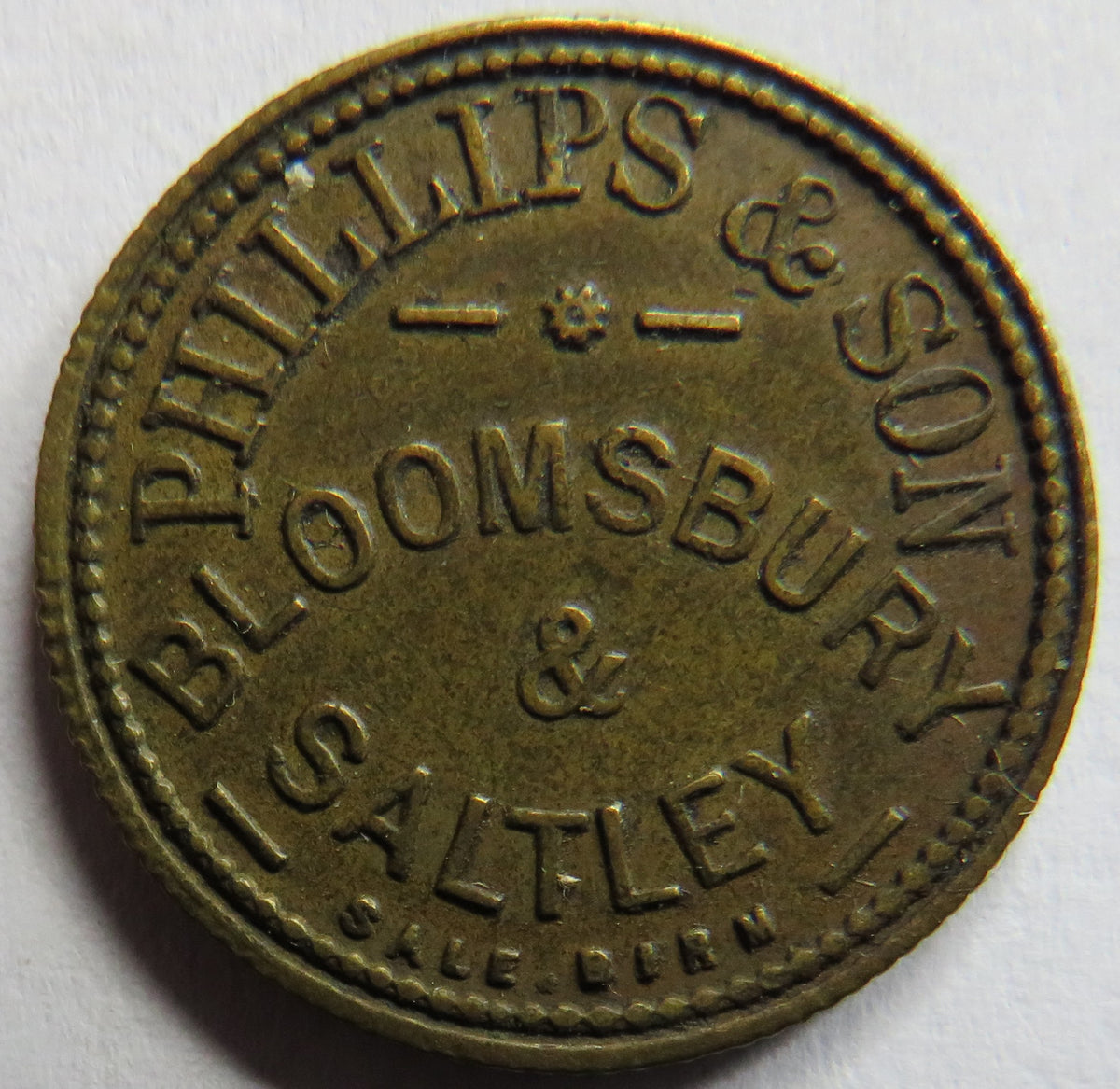 Phillips & Son Bloomsbury & Saltley 3d Threepence Token