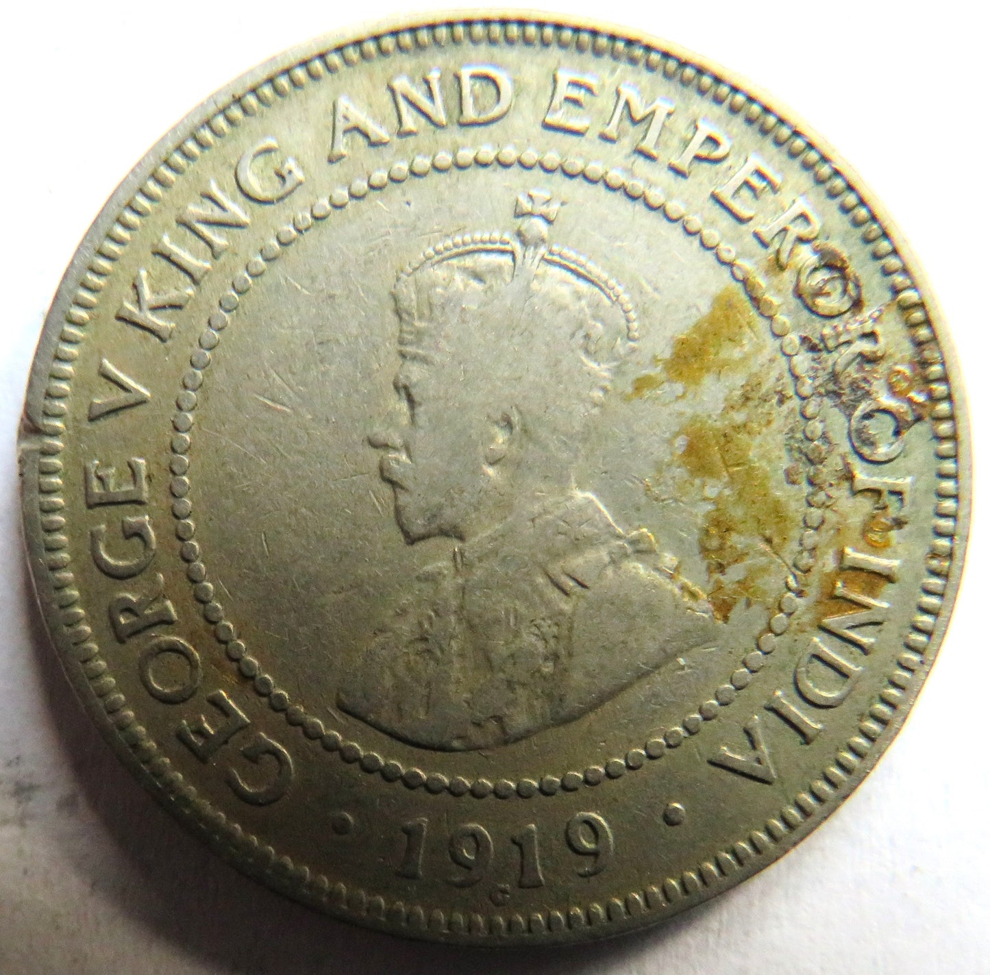 1919 King George V Jamaica Halfpenny Coin