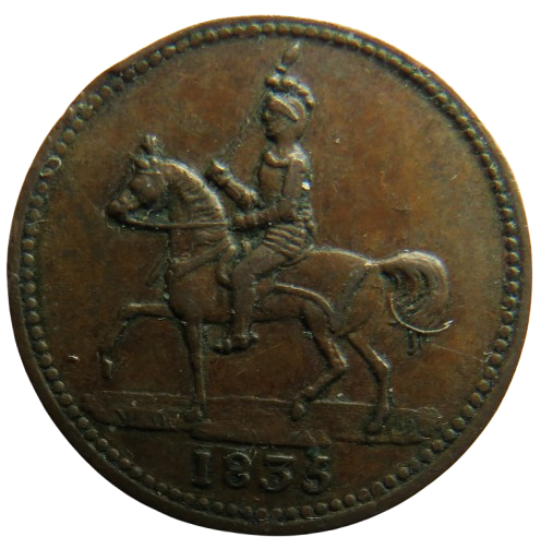 1835 Champion Grocer & Ironmonger Nettlebed Farthing Token