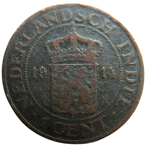 1914 Netherlands East Indies One Cent Coin