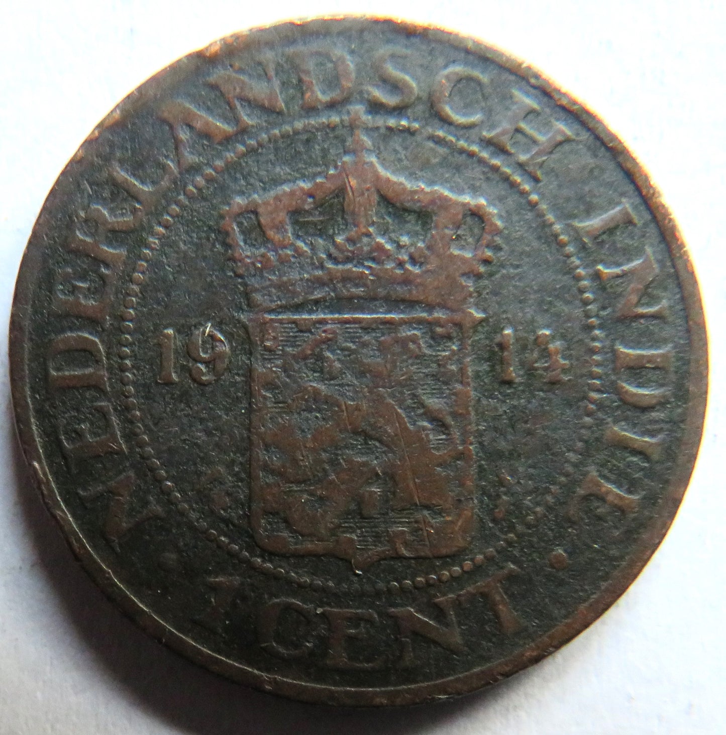1914 Netherlands East Indies One Cent Coin