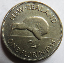 Load image into Gallery viewer, 1935 King George V New Zealand One Florin Coin
