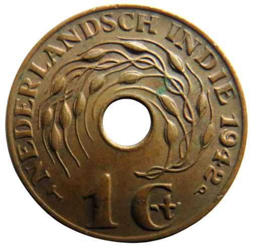 1942 Netherlands East Indies One Cent Coin