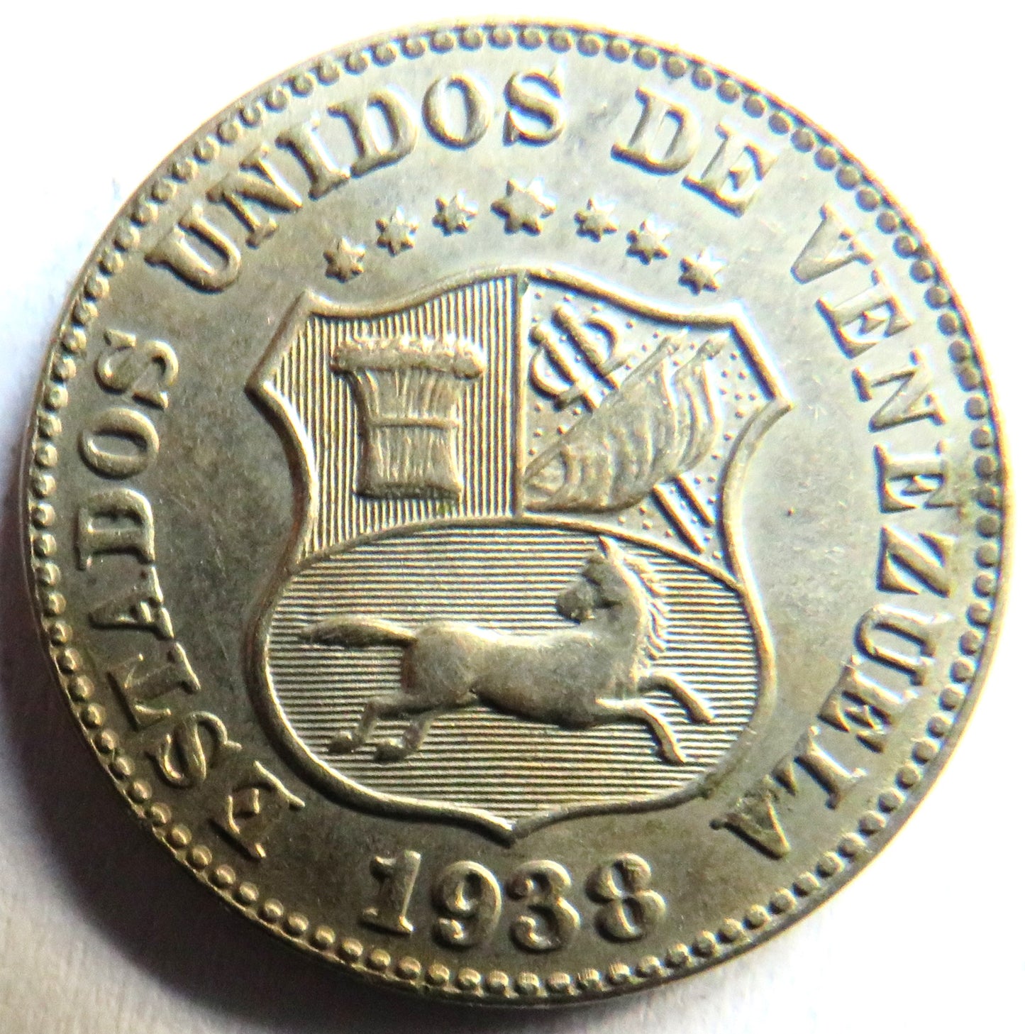1938 Venezuela 5 Centimos Coin