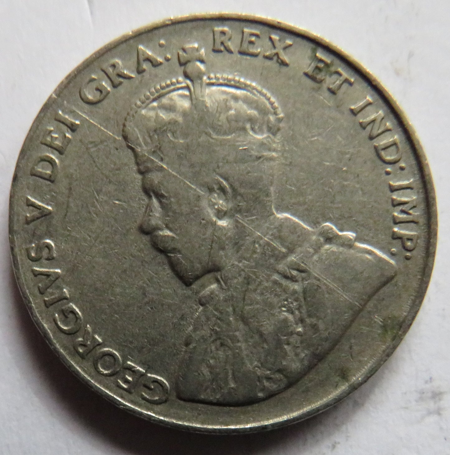 1923 King George V Canada 5 Cents Coin