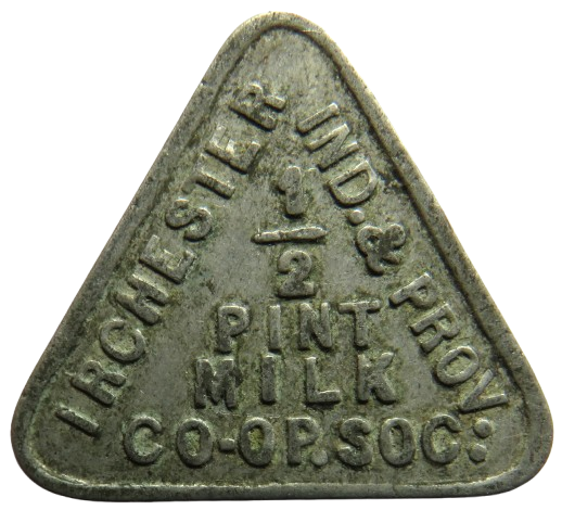 Irchester Cooperative Society 1/2 Pint Milk Token