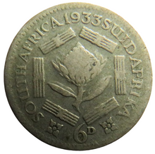 Load image into Gallery viewer, 1933 King George V South Africa Silver Sixpence Coin
