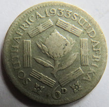 Load image into Gallery viewer, 1933 King George V South Africa Silver Sixpence Coin
