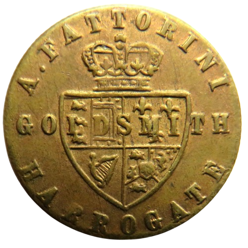 A. Fattorini Gold Smith Advertising Token In Style of Gold Guinea