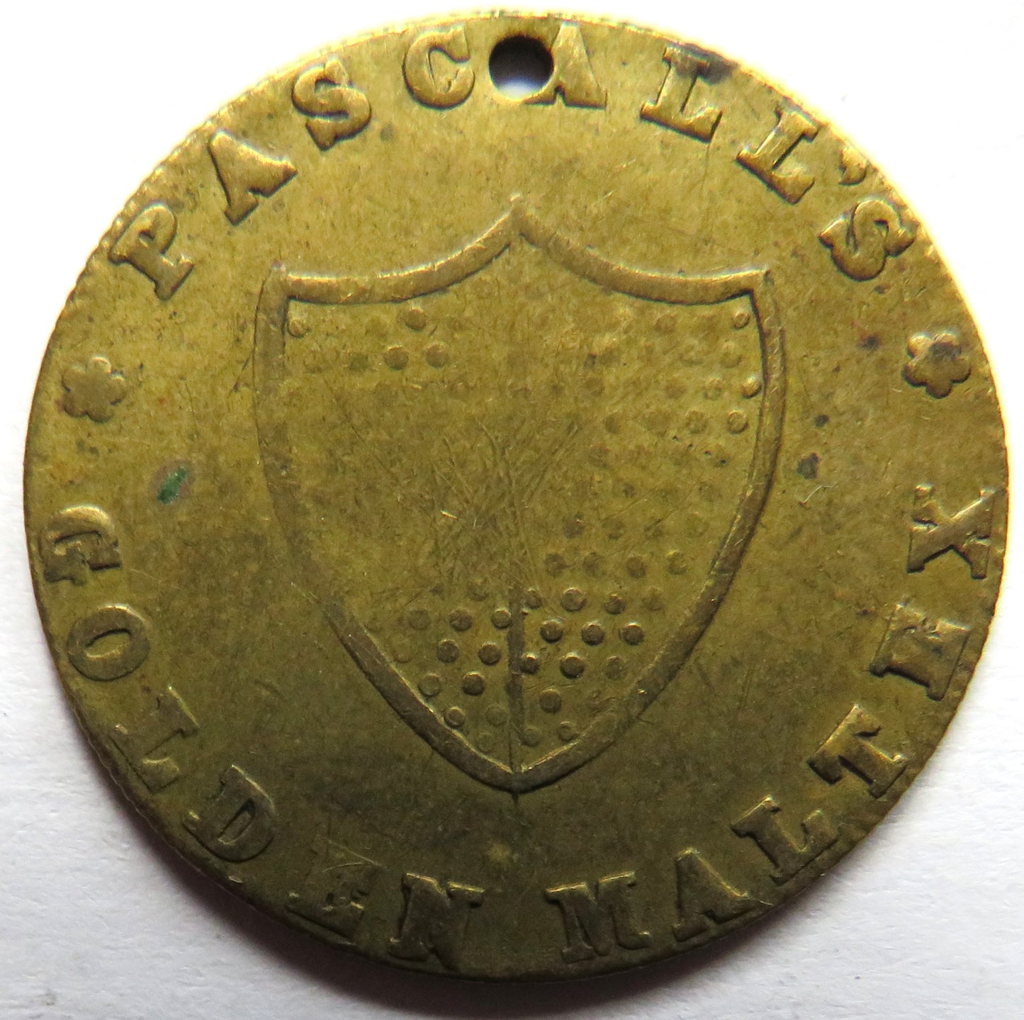 Pascall's Golden Maltex Advertising Token In Style of George III Guinea