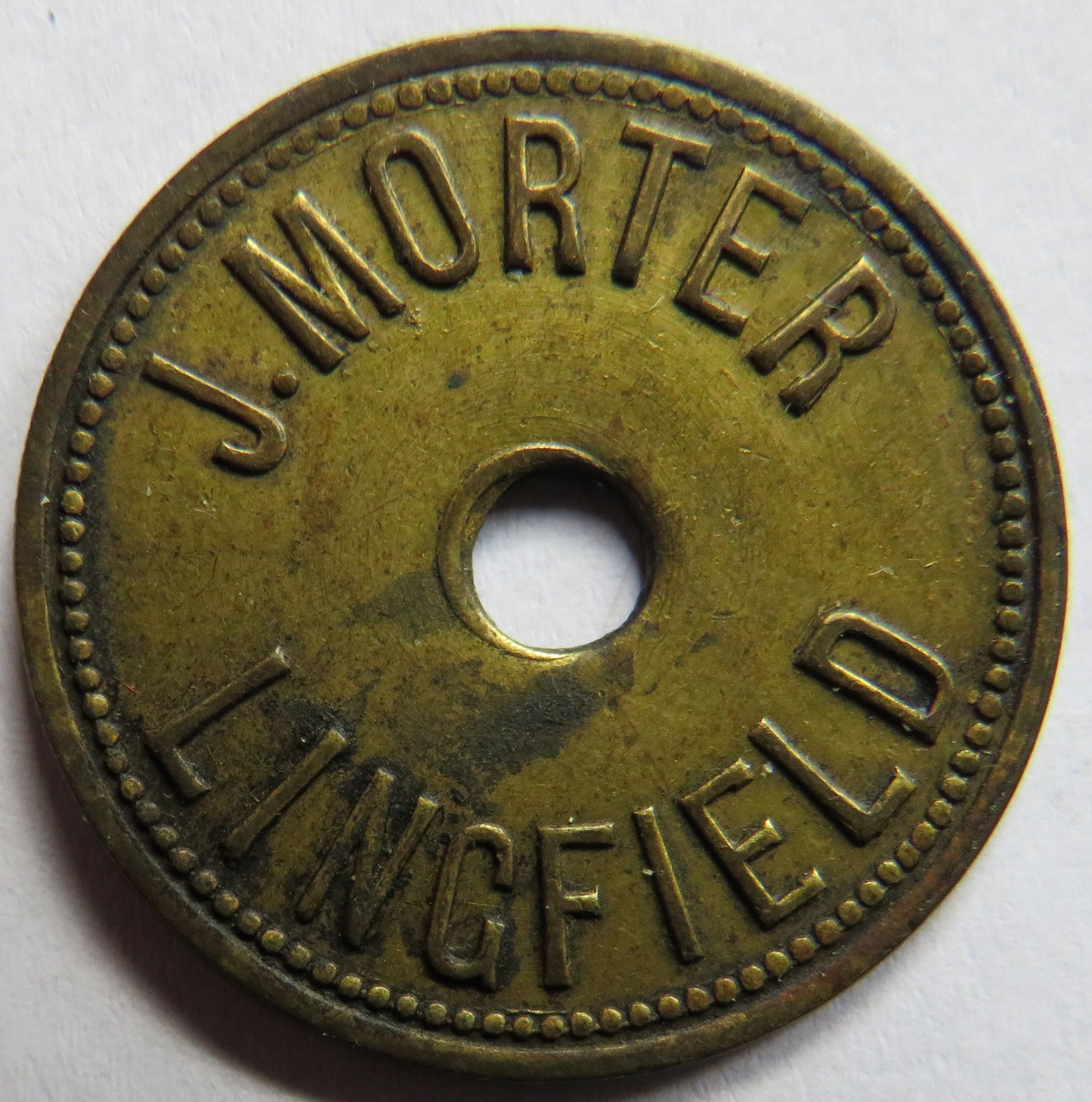 J. Morter Lingfield Vintage Token