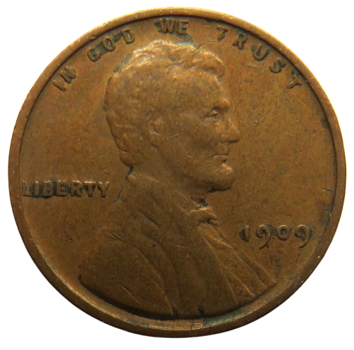 1909 USA Lincoln One Cent Coin