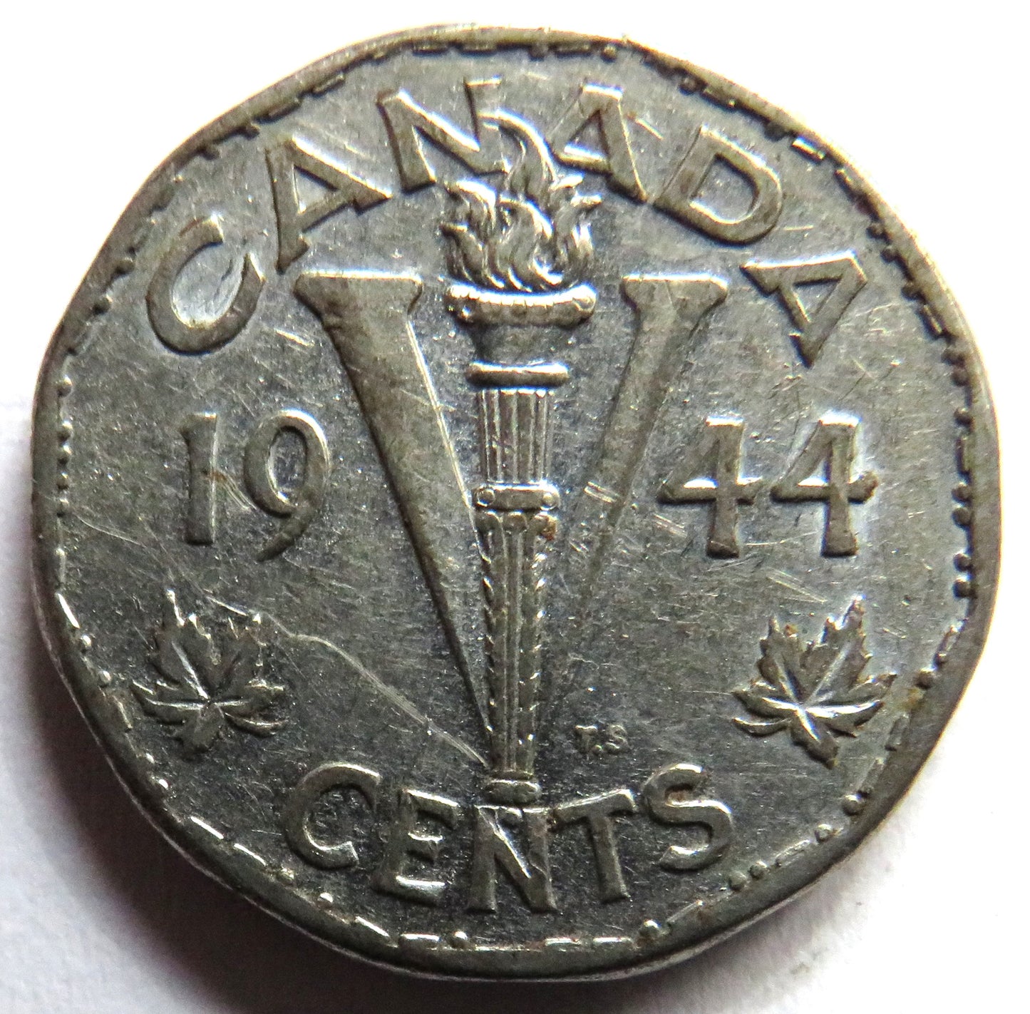 1944 King George VI Canada 5 Cents Coin