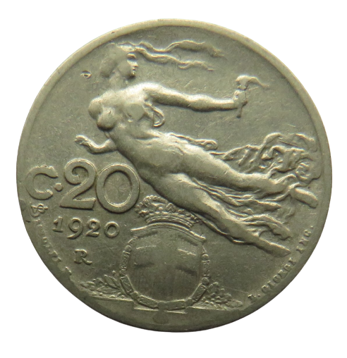 1920 Italy 20 Centesimi Coin