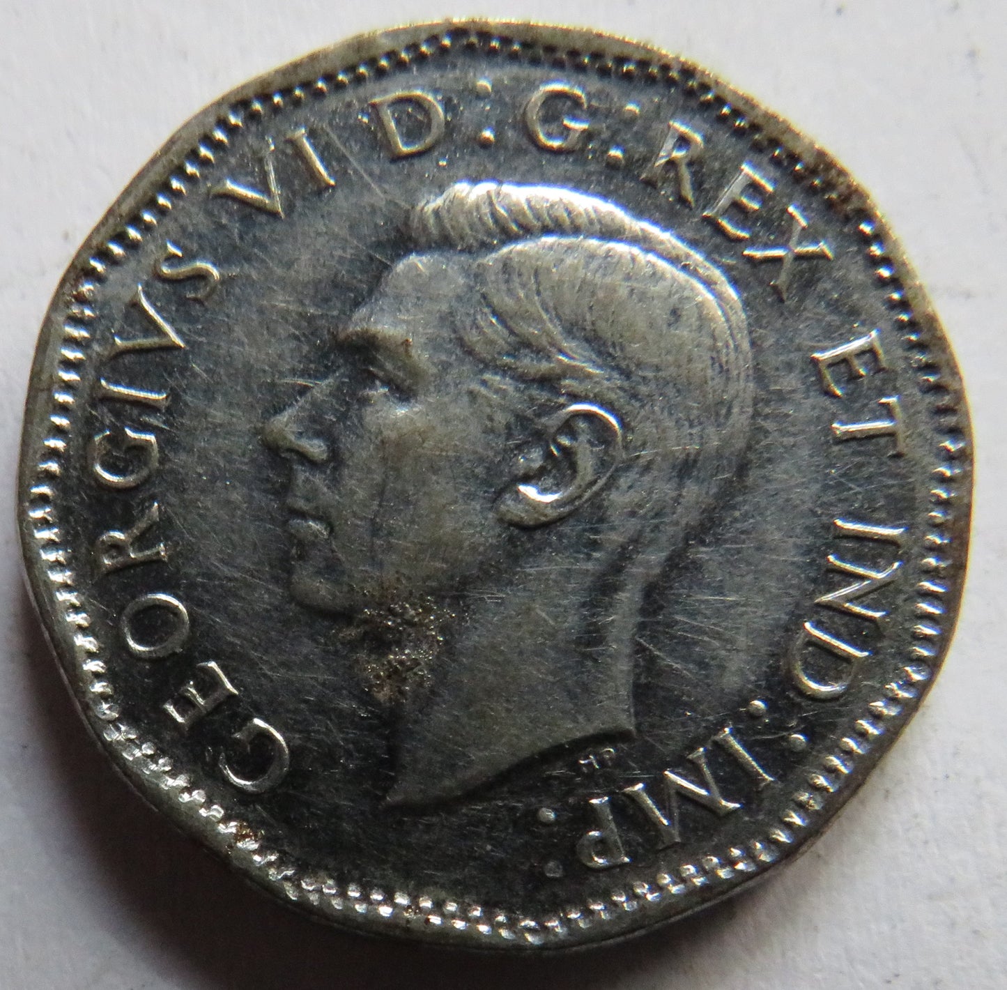 1945 King George VI Canada 5 Cents Coin