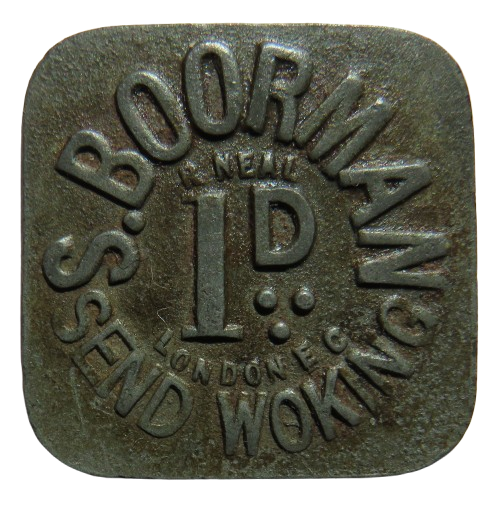 S. Boorman 1d Send Woking Token
