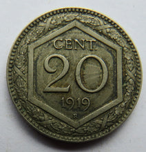 Load image into Gallery viewer, 1919 Italy 20 Centesimi Coin
