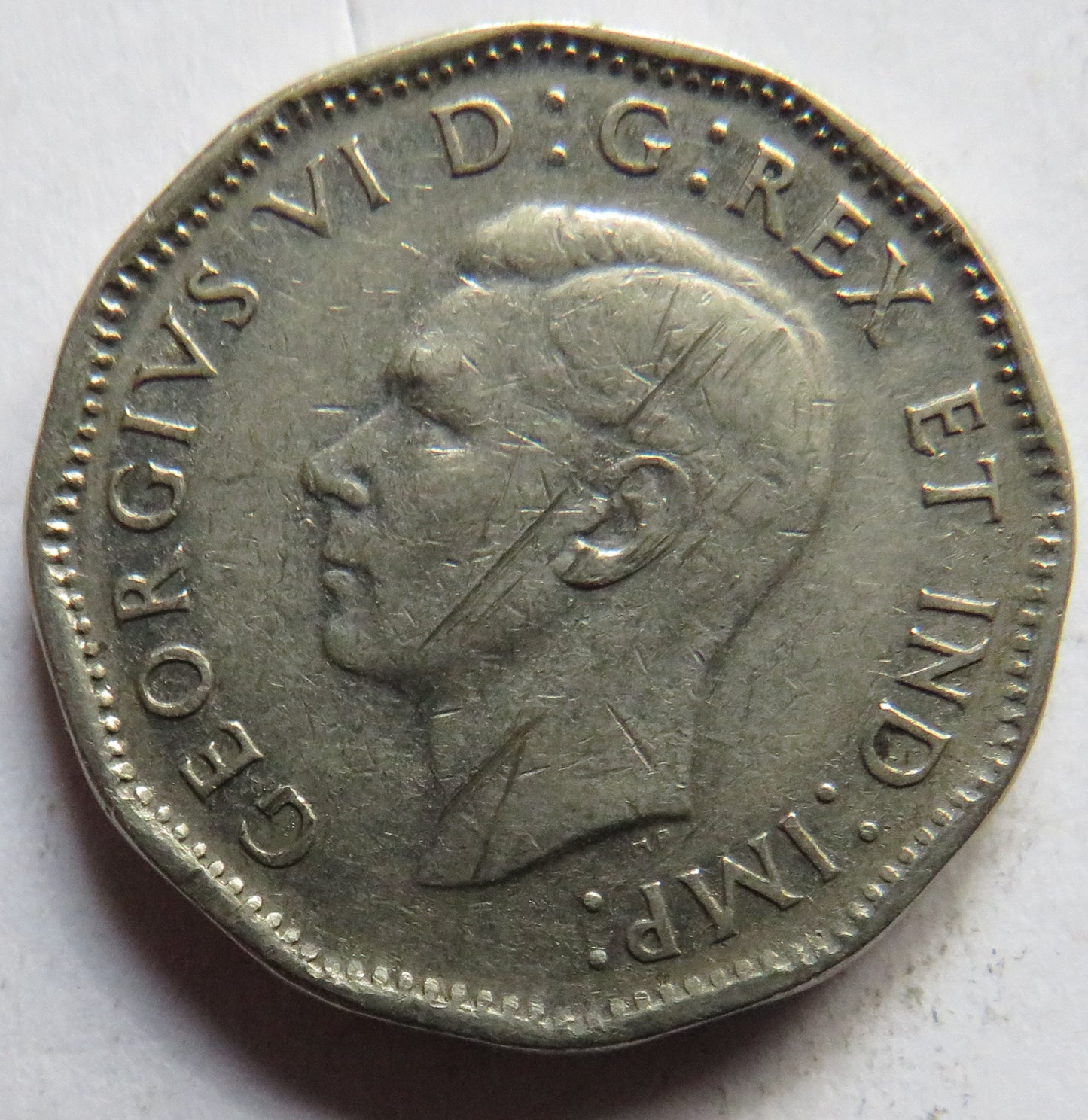 1946 King George VI Canada 5 Cents Coin