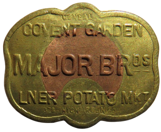 Covent Garden Major Bros Liner Potato Market 10/- Token
