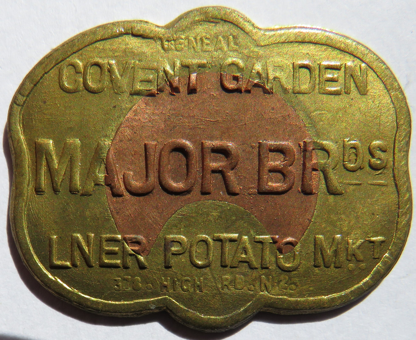 Covent Garden Major Bros Liner Potato Market 10/- Token