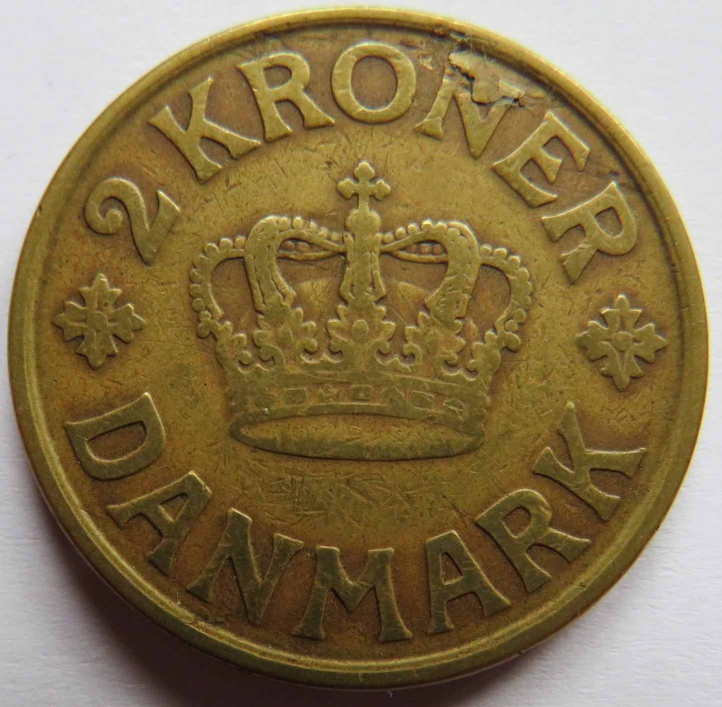 1925 Denmark 2 Kroner Coin