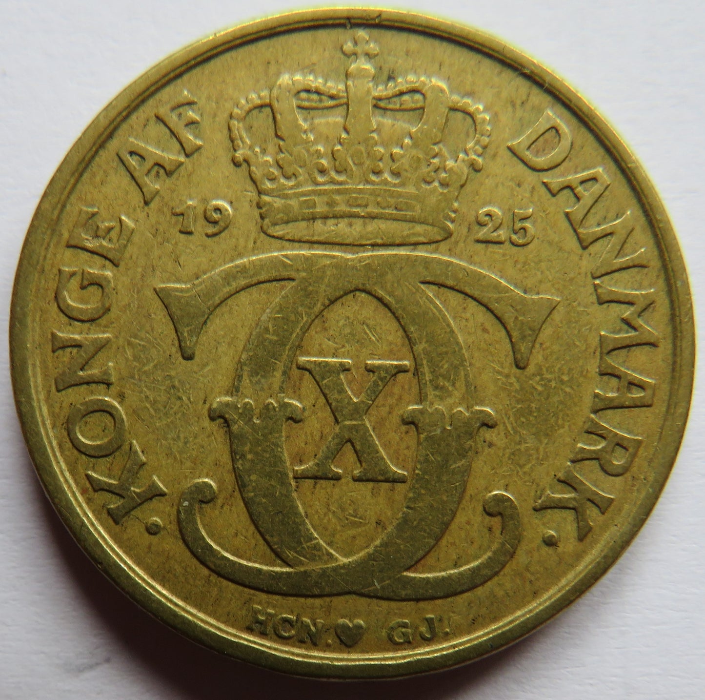 1925 Denmark 2 Kroner Coin