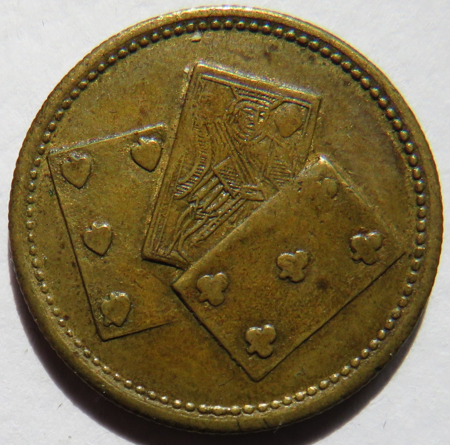 Antique Victorian Gaming Token - Cards / Whist