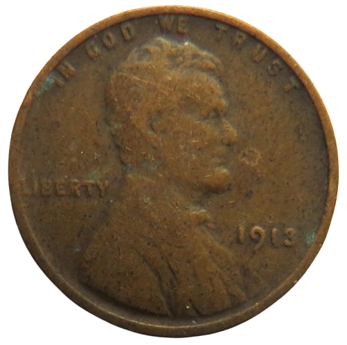 1913 USA Lincoln One Cent Coin