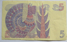 Load image into Gallery viewer, 1978 Sweden 5 Kronor Banknote
