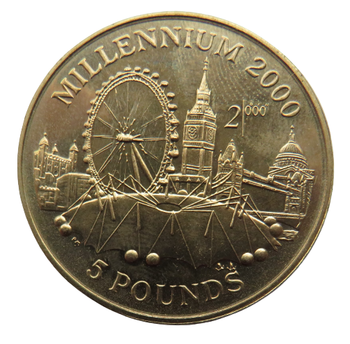 1998 Gibraltar £5 Coin - Millennium 2000