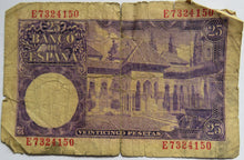 Load image into Gallery viewer, 1954 Spain 25 Pesetas Banknote
