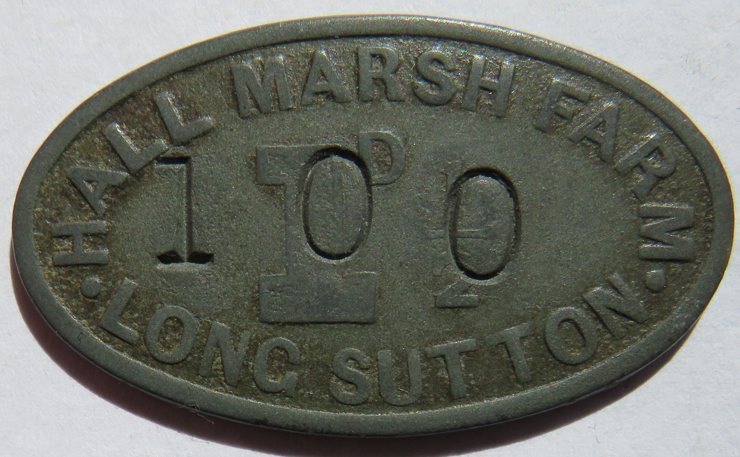 Hall Marsh Farm Long Sutton 1d / 100 Vintage Token