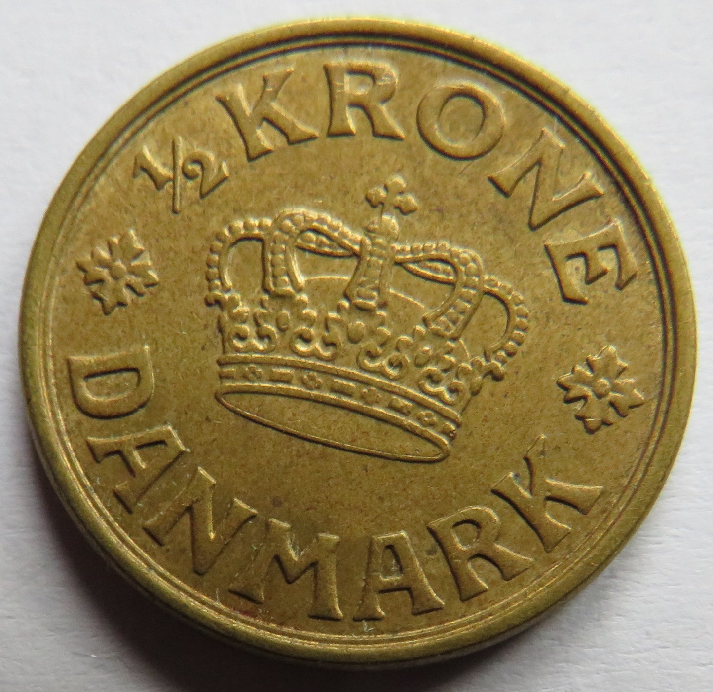 1940 Denmark 1/2 Krone Coin