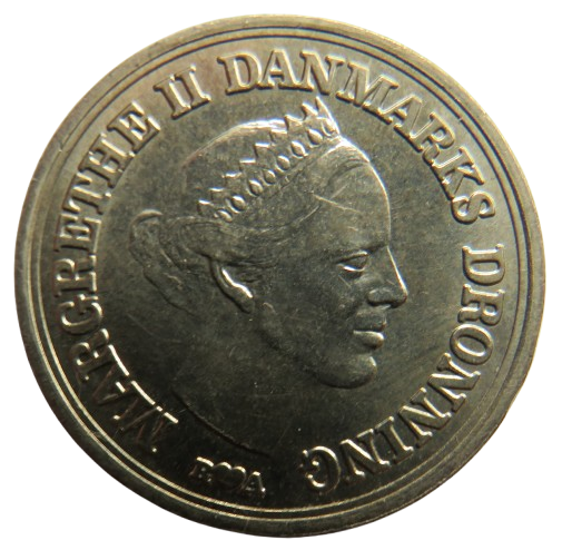 1986 Denmark 10 Kroner Coin