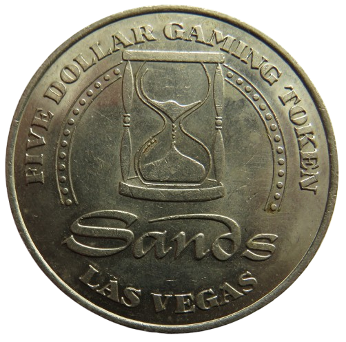 Sands Hotel Las Vegas $5 Dollar Casino Gaming Token